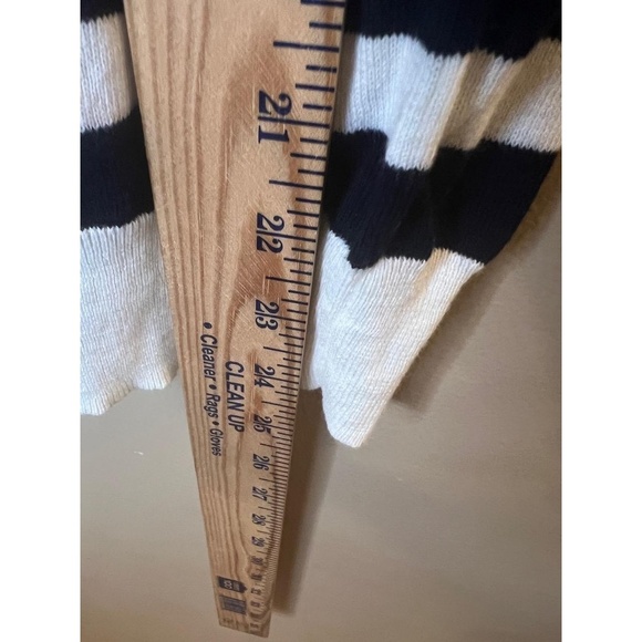 J.CREW Sweater Womens Size Small White Blue Red Anchor Striped Preppy Coastal - Picture 6 of 7